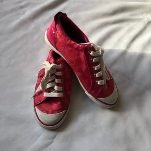 Pink Coach sneakers